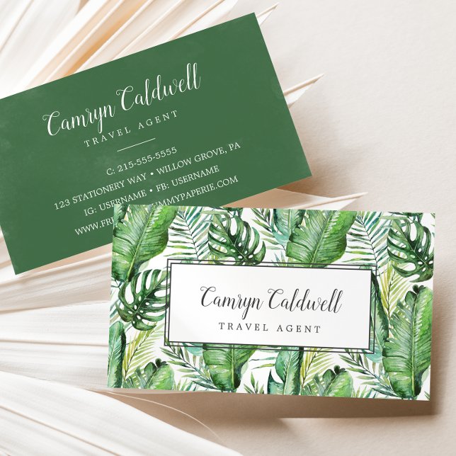 Wild Tropical Palm Business Card Visitenkarte (Von Creator hochgeladen)