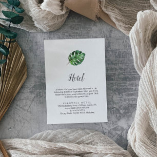 Wild Tropical Palm Hotel Enclosure Card Begleitkarte