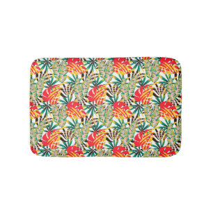 Wild Tropical Palm Leaves Badematte
