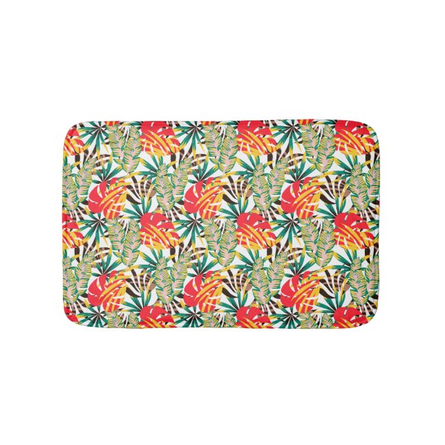 Wild Tropical Palm Leaves Badematte (Vorderseite)