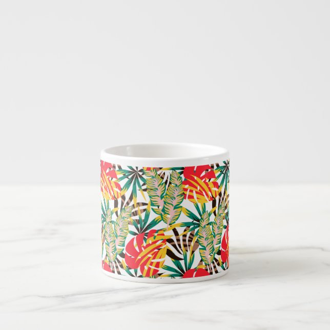 Wild Tropical Palm Leaves Espressotasse (Vorderseite)