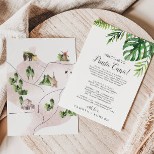 Wild Tropical Palm Willkommensbrief Reiseplan & Ka