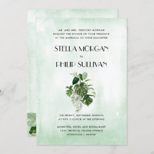 Wild-tropisches Blattwerk Einladung