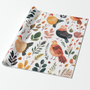 Wild Truthahn-Feder-Wildtiermuster Geschenkpapier