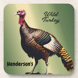 Wild Turkey Anpassbarer Sandstone-Untersetzer Getränkeuntersetzer