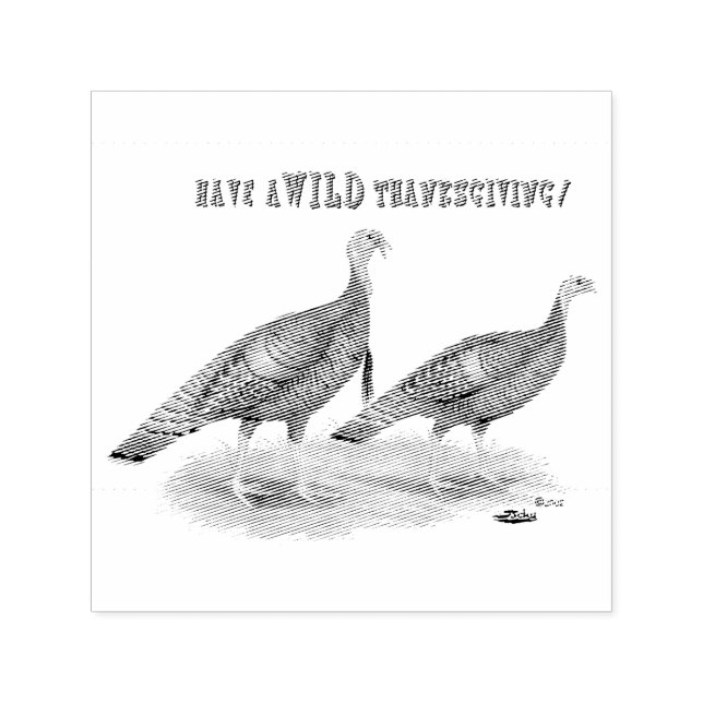 Wild-Turkey-Erntedank Permastempel (Design)