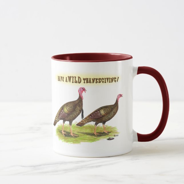 Wild-Turkey-Erntedank Tasse (Rechts)