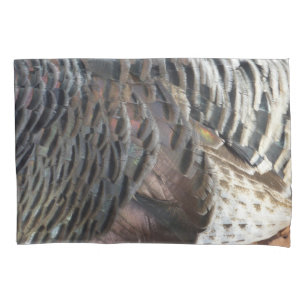 Wild Turkey Feathers I Abstrakt Nature Design Kissenbezug