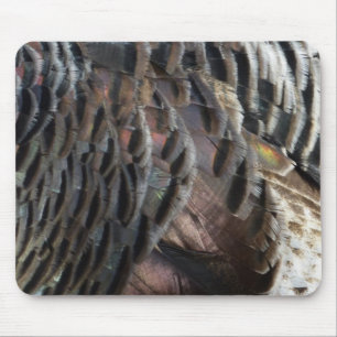 Wild Turkey Feathers I Abstrakt Nature Design Mousepad