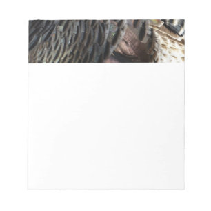 Wild Turkey Feathers I Abstrakt Nature Design Notizblock