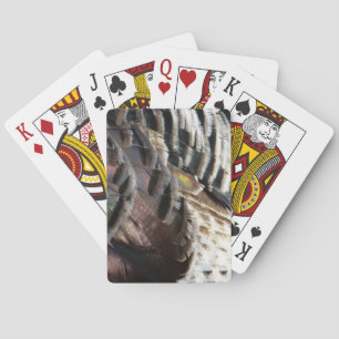 Wild Turkey Feathers I Abstrakt Nature Design Spielkarten