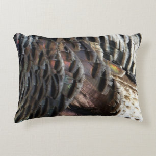 Wild Turkey Feathers I Abstrakt Nature Design Zierkissen