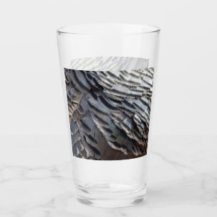 Wild Turkey Feathers II Abstrakte Naturgestaltung Glas