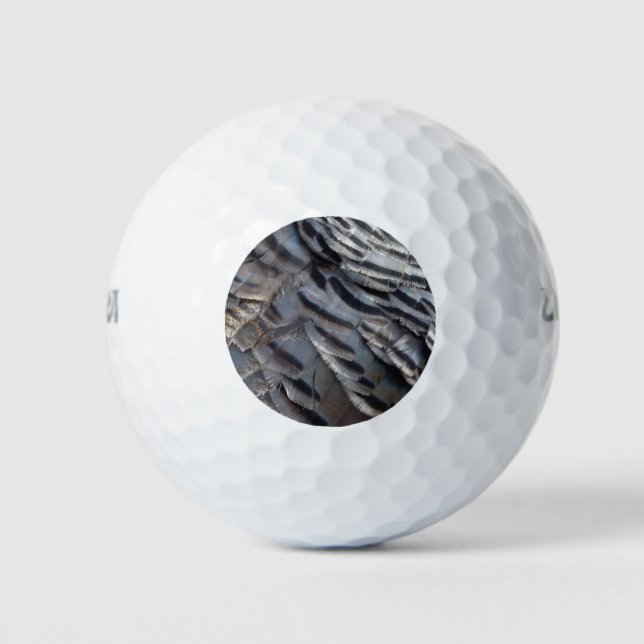 Wild Turkey Feathers II Abstrakte Naturgestaltung Golfball (Vorderseite)