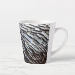 Wild Turkey Feathers II Abstrakte Naturgestaltung Milchtasse