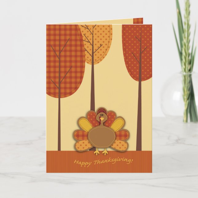 Wild Turkey Forest Card Feiertagskarte (Vorderseite)