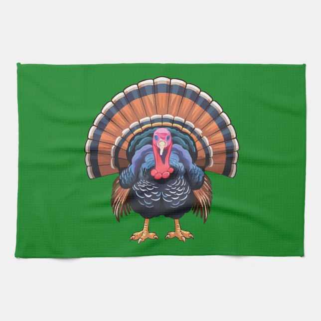 Wild turkey geschirrtuch (Horizontal)