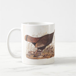 Wild Turkey Hen and Chicks Audubon Buchzeichen Kaffeetasse