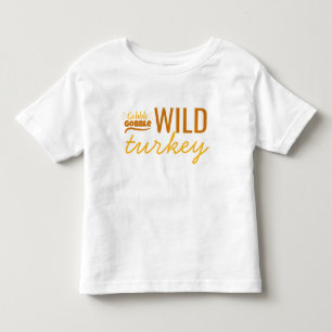Wild Turkey Kinder Erntedankfest Kleinkind T-shirt