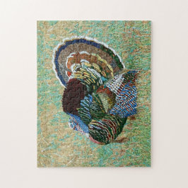Wild Turkey Mosaic Muster Print
