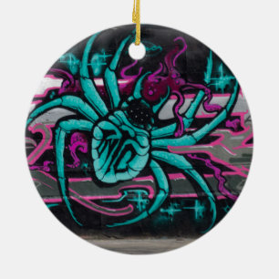Wild-Turquoise-Spider Keramikornament