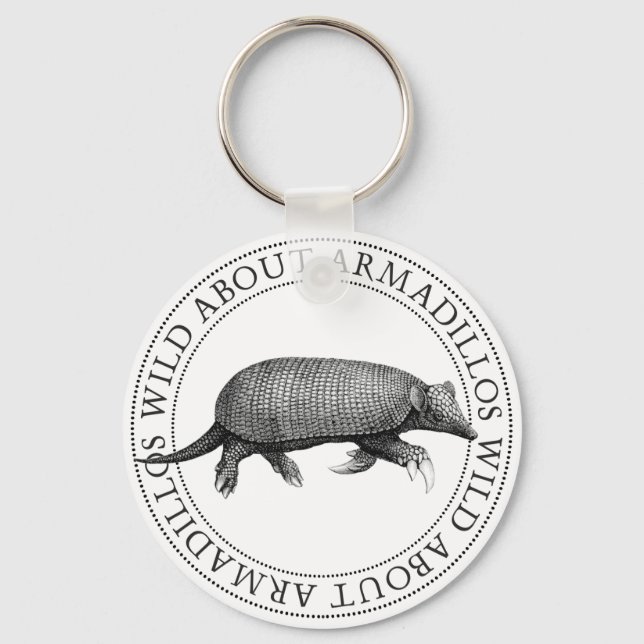 Wild über Armadillos Schlüsselanhänger (Vorderseite)