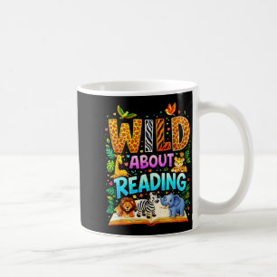 Wild über das Lesen lustiger Buchliebhaber Bücherw Kaffeetasse