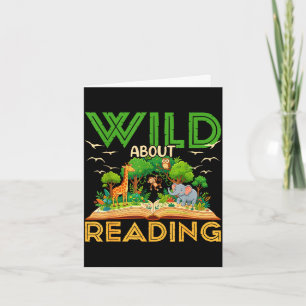 Wild über das Lesen lustiger Buchliebhaber Bücherw Karte