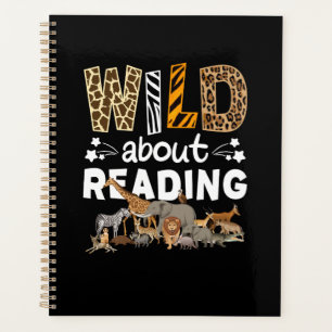 Wild über das Lesen von Büchern und Bücherwurm Planer