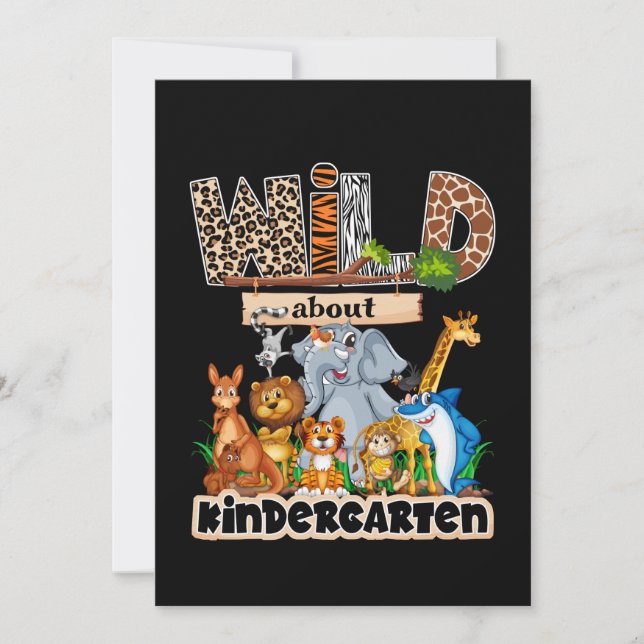 Wild Über den Kindergarten Einladung (Vorderseite)