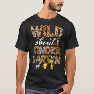 Wild über den Kindergarten Leopard-Lehrer Kind T-Shirt