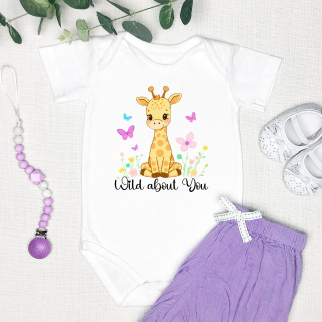 "Wild über dich" Niedliche Giraffe Baby Strampler (Von Creator hochgeladen)