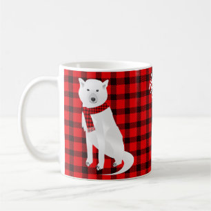 Wild über euch Weißer Wolf Red Buffalo Karierter K Kaffeetasse
