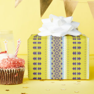 Wild über gelbe Streifen Geschenkpapier
