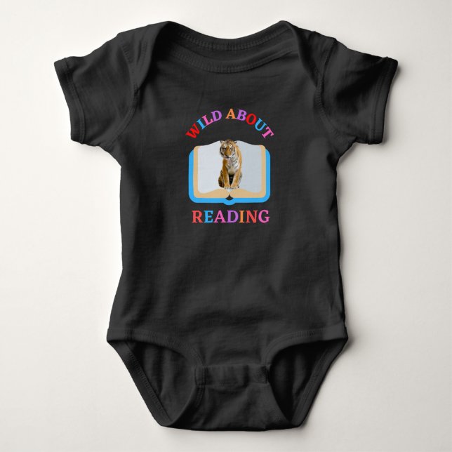 WILD ÜBER LESEN BABY STRAMPLER (Vorderseite)
