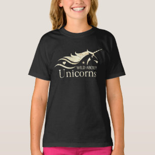 Wild über Unicorns - Einhorn T-Shirt
