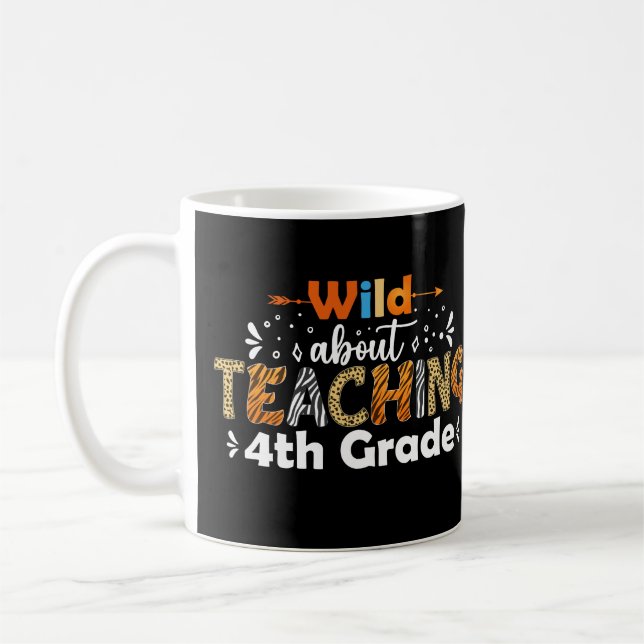 Wild über Unterricht 4. Klasse Lehrer Funny Gesche Kaffeetasse (Links)
