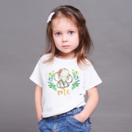Wild Un 1er anniversaire Elephant Baby T-shirt
