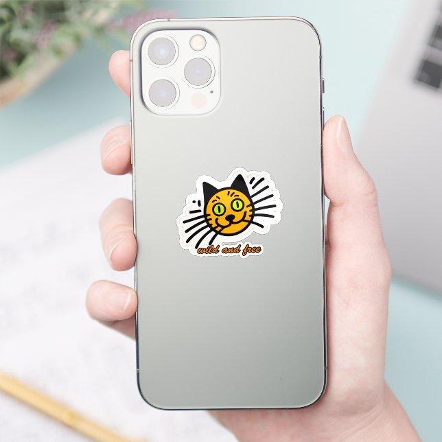 Wild und frei aufkleber (Telefon)
