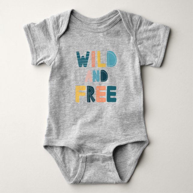 Wild und frei baby strampler (Vorderseite)