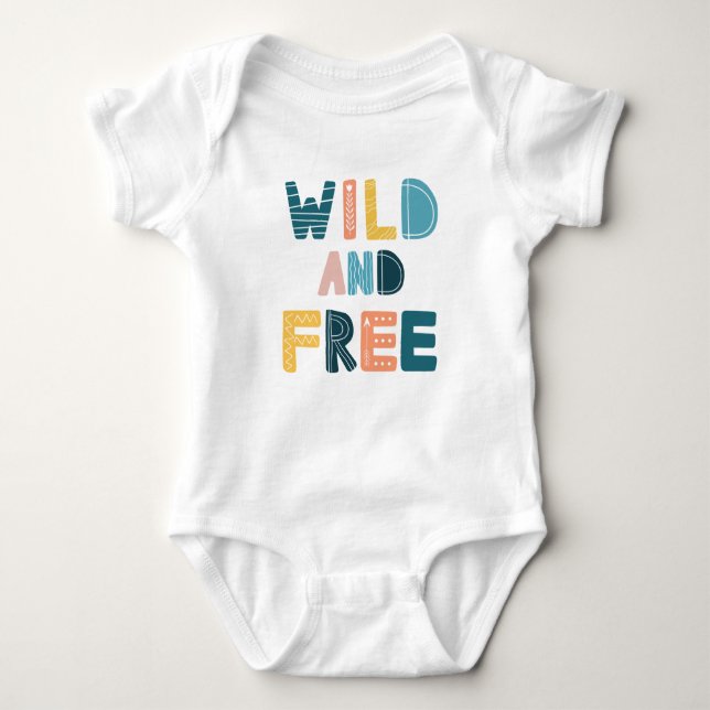 Wild und frei baby strampler (Vorderseite)