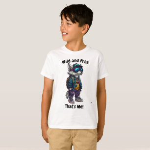 Wild und frei, das bin ich! Cooles Wolf-Design für T-Shirt