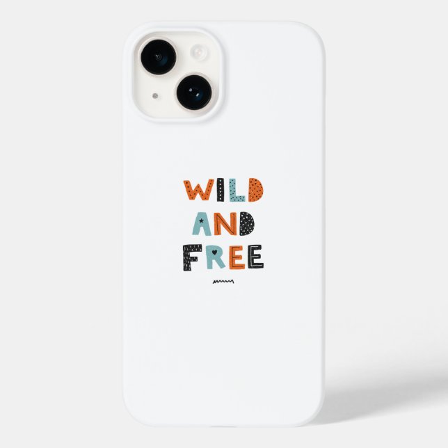 Wild und frei | Doodle Letters Case-Mate iPhone 14 Hülle (Rückseite)