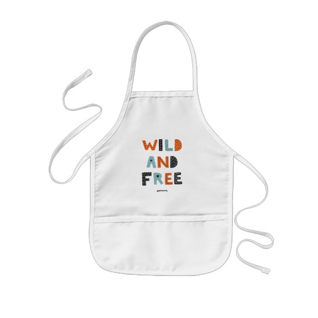 Wild und frei | Doodle Letters Kinderschürze (Vorne)