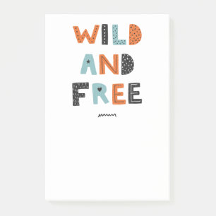 Wild und frei Doodle Letters Post-it Klebezettel