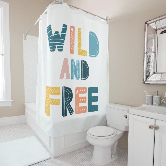 Wild und frei duschvorhang (Beispiel)