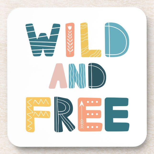 Wild und frei getränkeuntersetzer (Vorderseite)