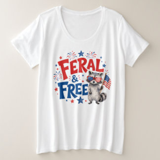 Wild und Frei Große Größe T-Shirt