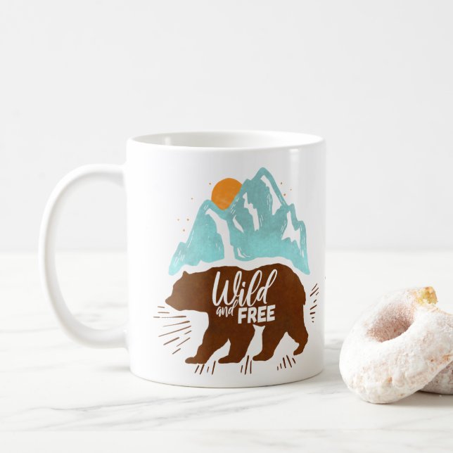 Wild und frei kaffeetasse (Mit Donut)