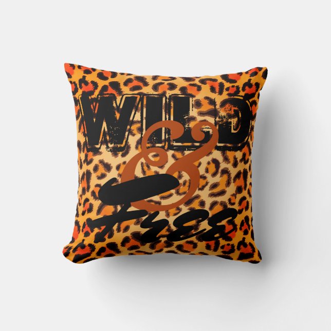 Wild und frei - Leopard Print Kissen (Vorderseite)